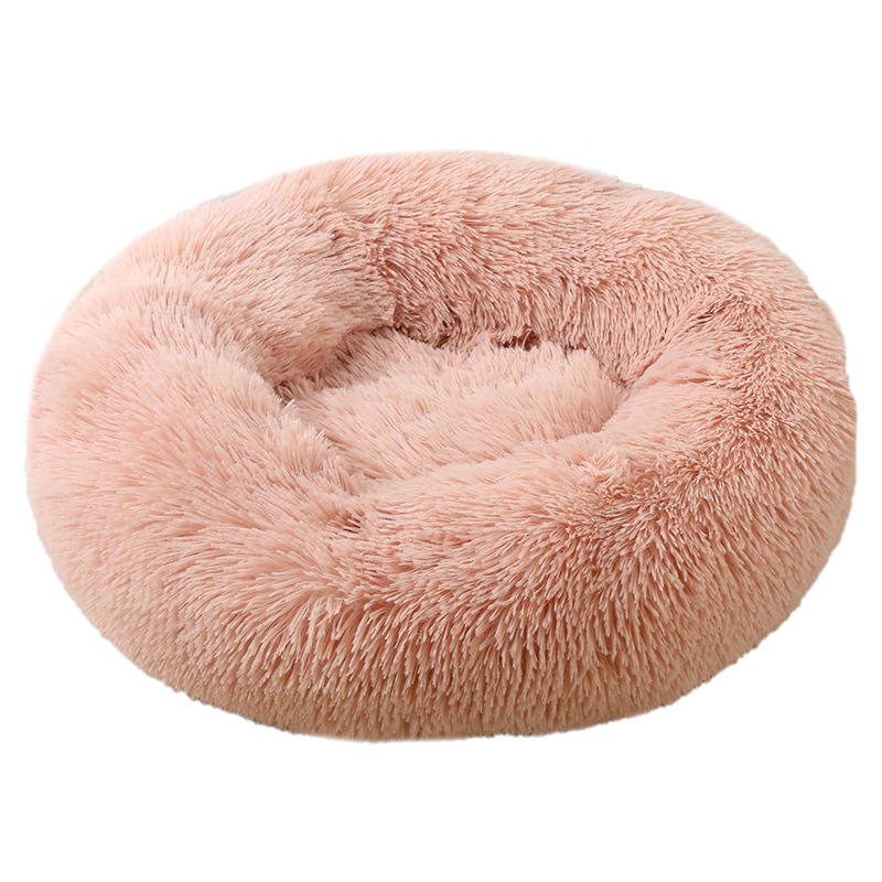 Beds Cute Fluffy Plush Comfy Calming Manufacturing Couch Solid Washable Round Pet Bed