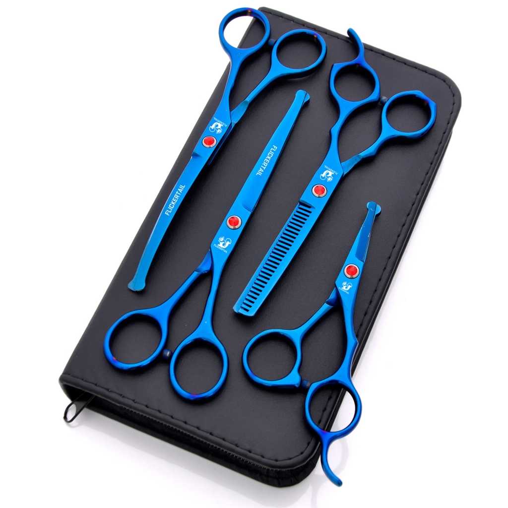 Best Dog Grooming Scissors Curved Pet Scissor Set With Comb