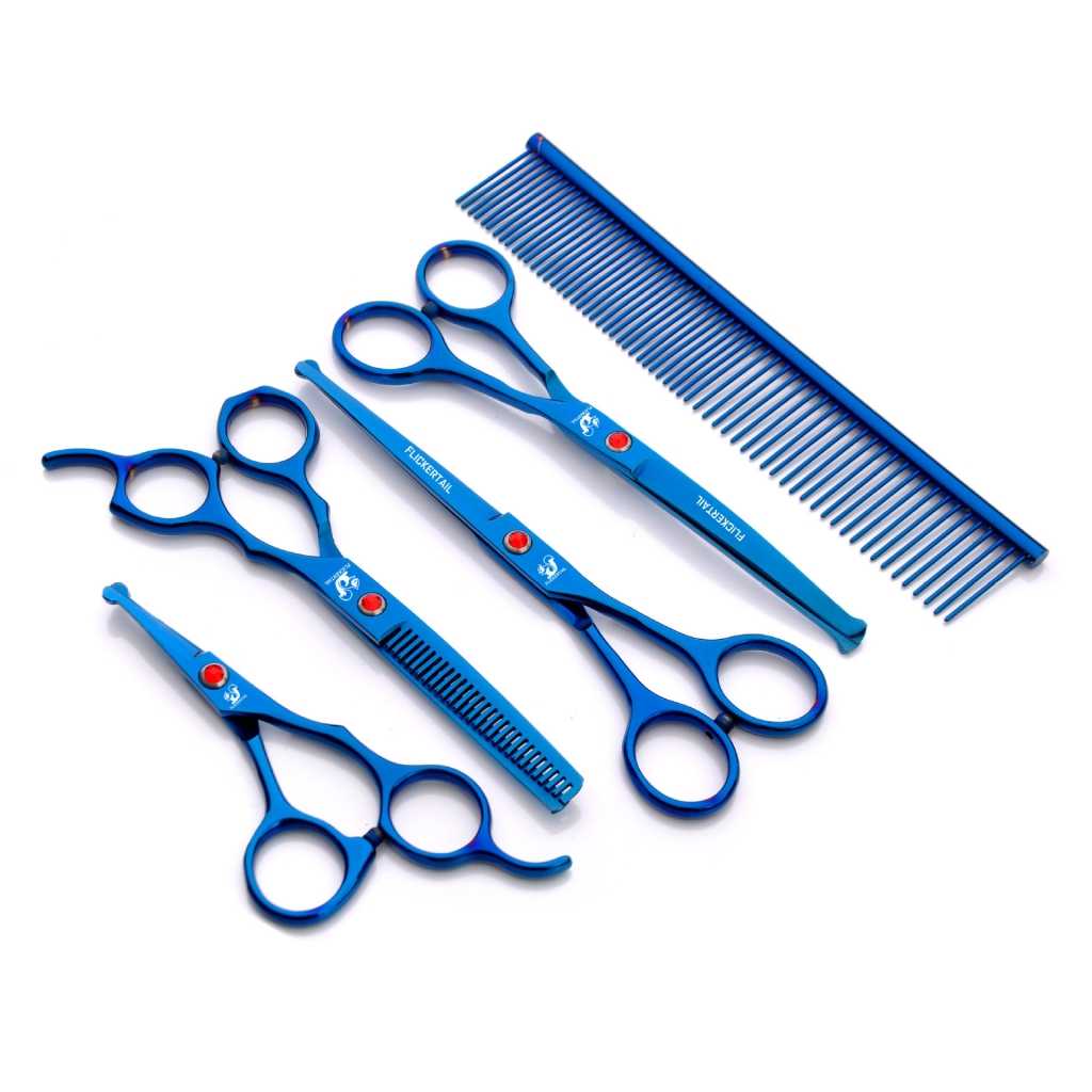 Best Dog Grooming Scissors Curved Pet Scissor Set With Comb