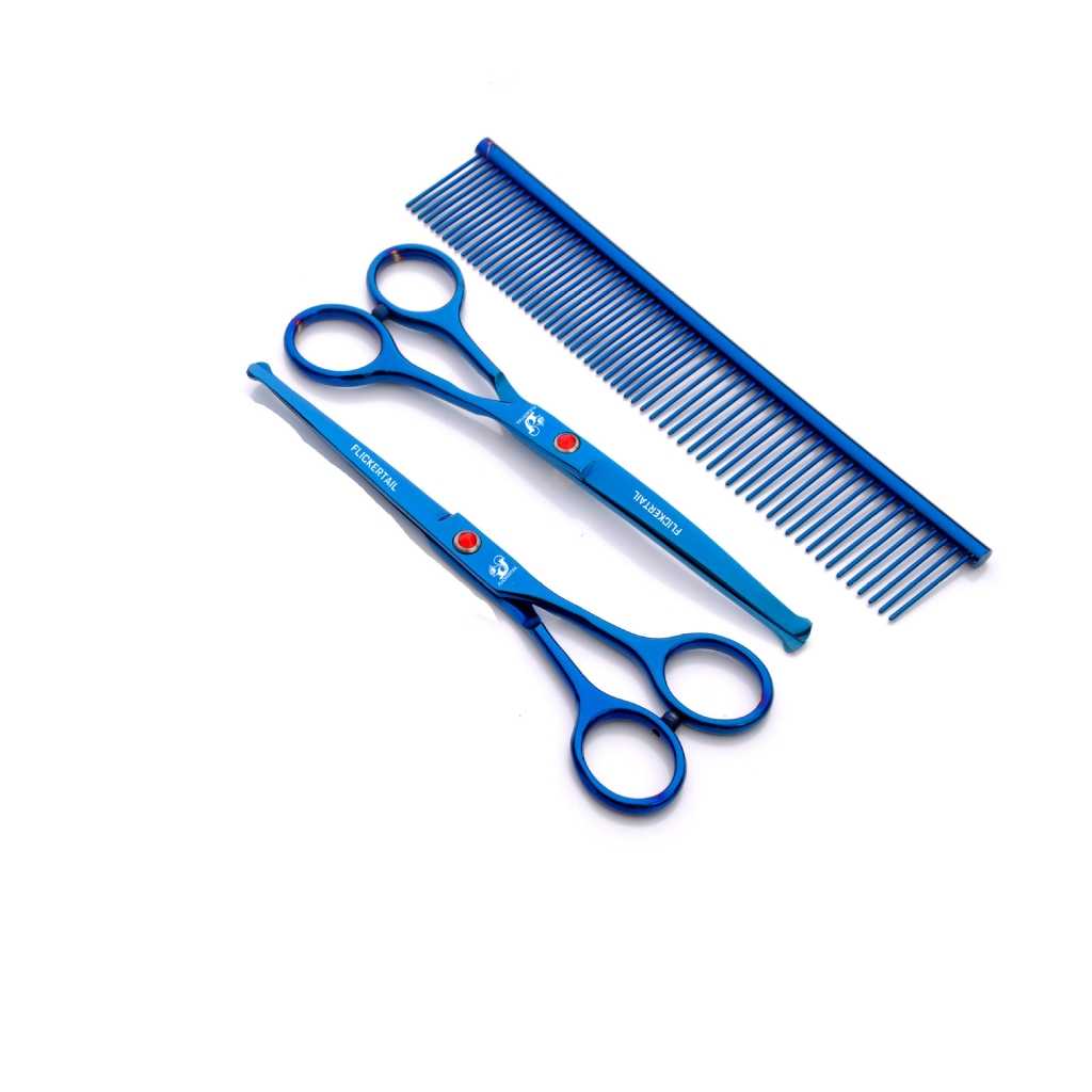 Best Dog Grooming Scissors Curved Pet Scissor Set With Comb