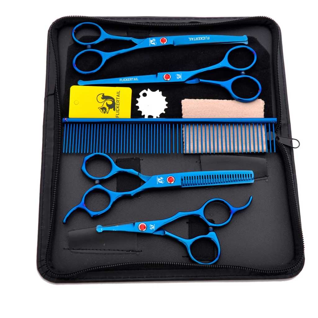 Best Dog Grooming Scissors Curved Pet Scissor Set With Comb