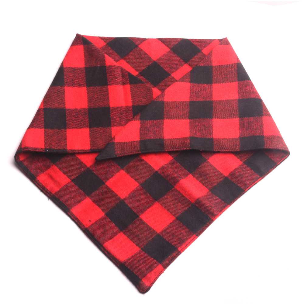 Big Dog Bandana Pet Grooming Accessories Square Triangle Dog Bandana Scarf Plaid Pet Neck Collar Pet Triangle Scarf Fabric