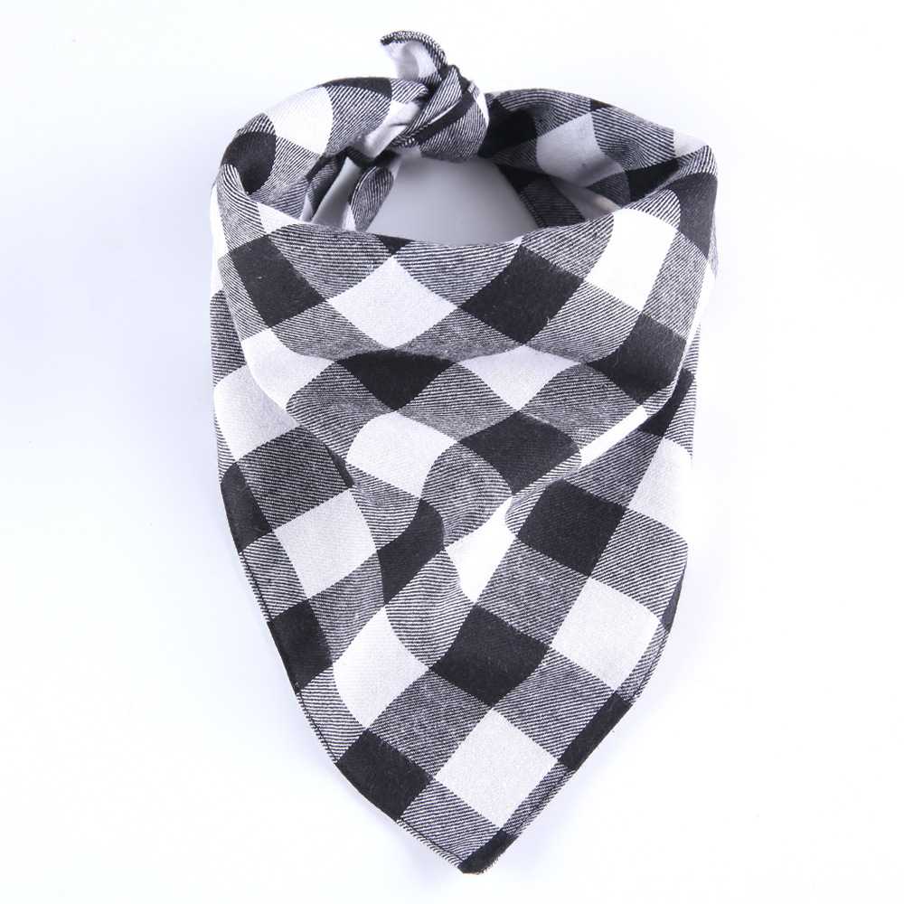 Big Dog Bandana Pet Grooming Accessories Square Triangle Dog Bandana Scarf Plaid Pet Neck Collar Pet Triangle Scarf Fabric