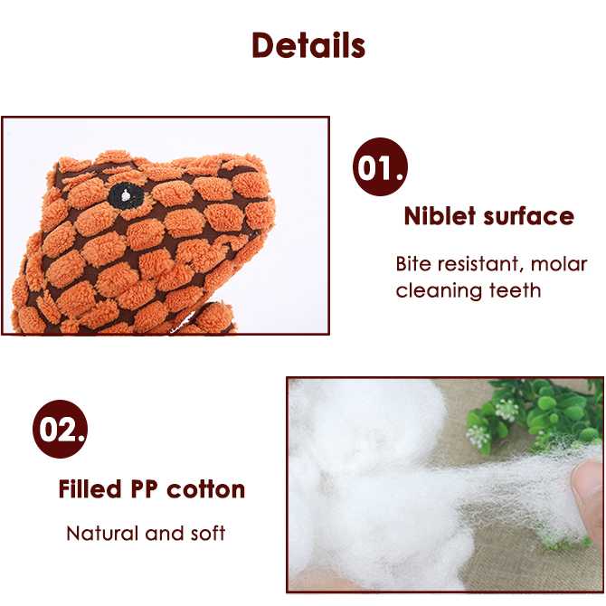 Biting Molar Plush Dinosaur Squeaky Pet Toy Interactive Toys Dogs