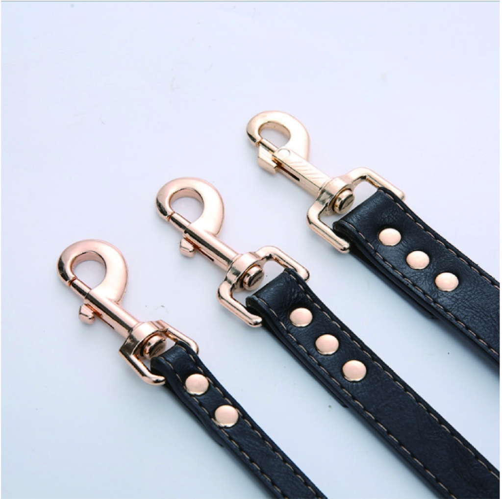 Black Color Durable Pu Leather Pet Dog Leash 13130cm