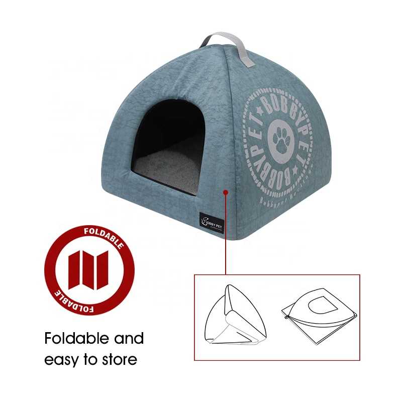 Bobbypet Outdoor Printing Yellow Dog House Warm Puppy Water Resistant Cat Dog Igloo Beds Travel