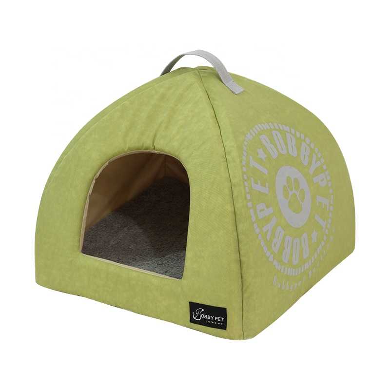 Bobbypet Outdoor Printing Yellow Dog House Warm Puppy Water Resistant Cat Dog Igloo Beds Travel