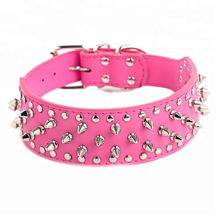 Bowknot Dog Cat Collar Necklace Rivet Scarf Leather Neck Strap Pet Supplies