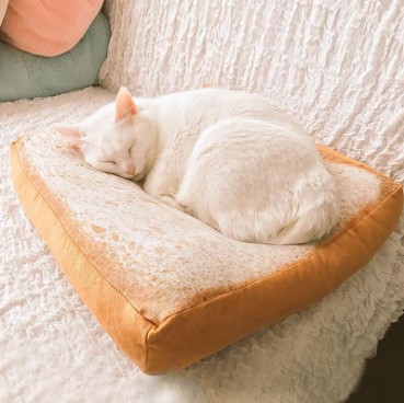 Cat Dog Bread Simulation Slice Japanese Cushion Toast Simulation Pet Slice Pet Universal Blanket Cute Cat Pet Beds Mat