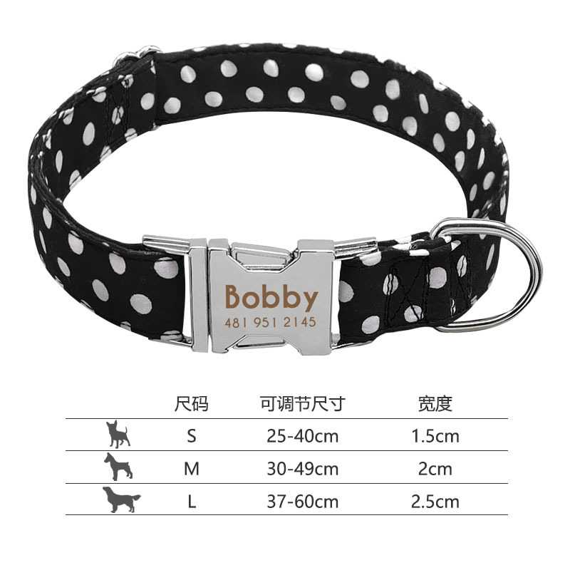 Cat Dog Collar Collar Engraving Antilost Tag Bells Adjustable Pet Collar