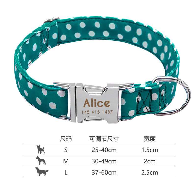 Cat Dog Collar Collar Engraving Antilost Tag Bells Adjustable Pet Collar