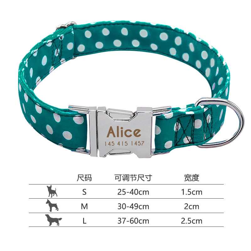 Cat Dog Collar Collar Engraving Antilost Tag Bells Adjustable Pet Collar