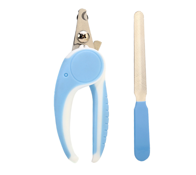 Cat Dog Nail Clippers Pet Nail Clippers File Curved Handle Pet Cleaning Supplies