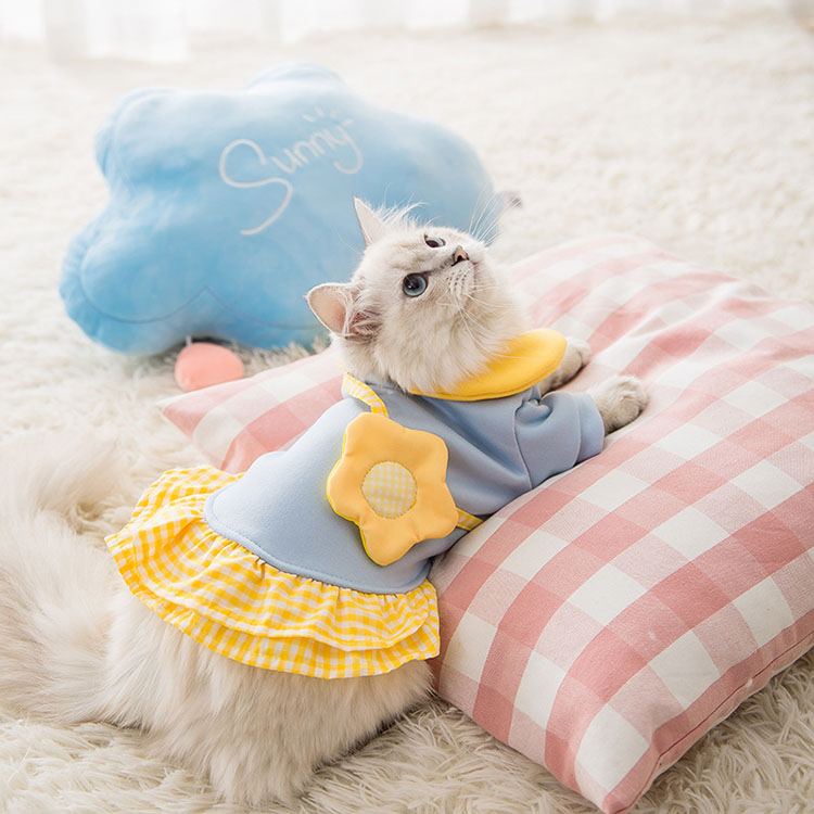 Cat Skirt Puppy Dog Sweater Autumn Winter Small Dog Cute Backpack Designers Dog Clothes Pet