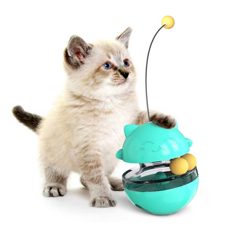 Cat Toy Tumbler Turntable Adjustable Leakage Hole Cat Leaky Toys Ecofriendly Stocked