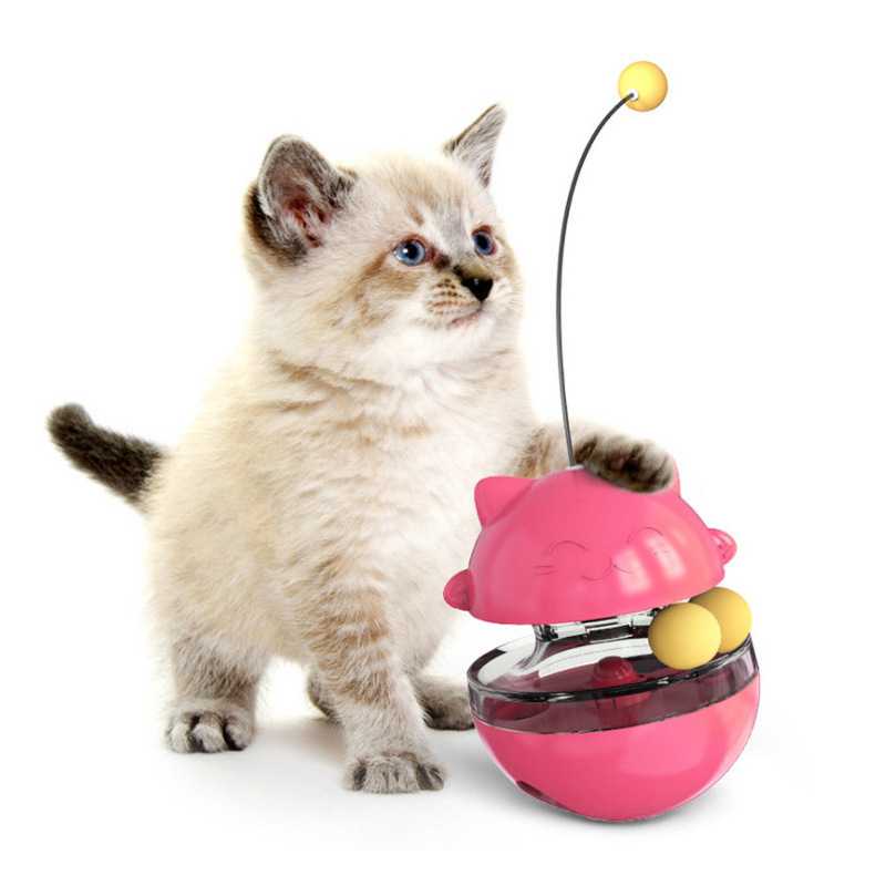 Cat Toy Tumbler Turntable Adjustable Leakage Hole Cat Leaky Toys Ecofriendly Stocked