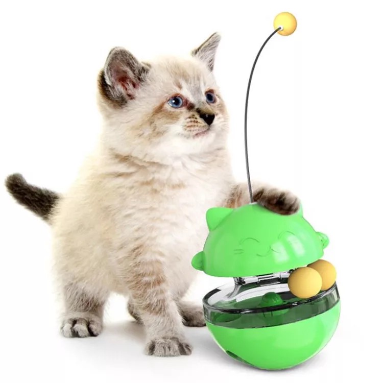 Cat Toy Tumbler Turntable Adjustable Leakage Hole Cat Leaky Toys Ecofriendly Stocked