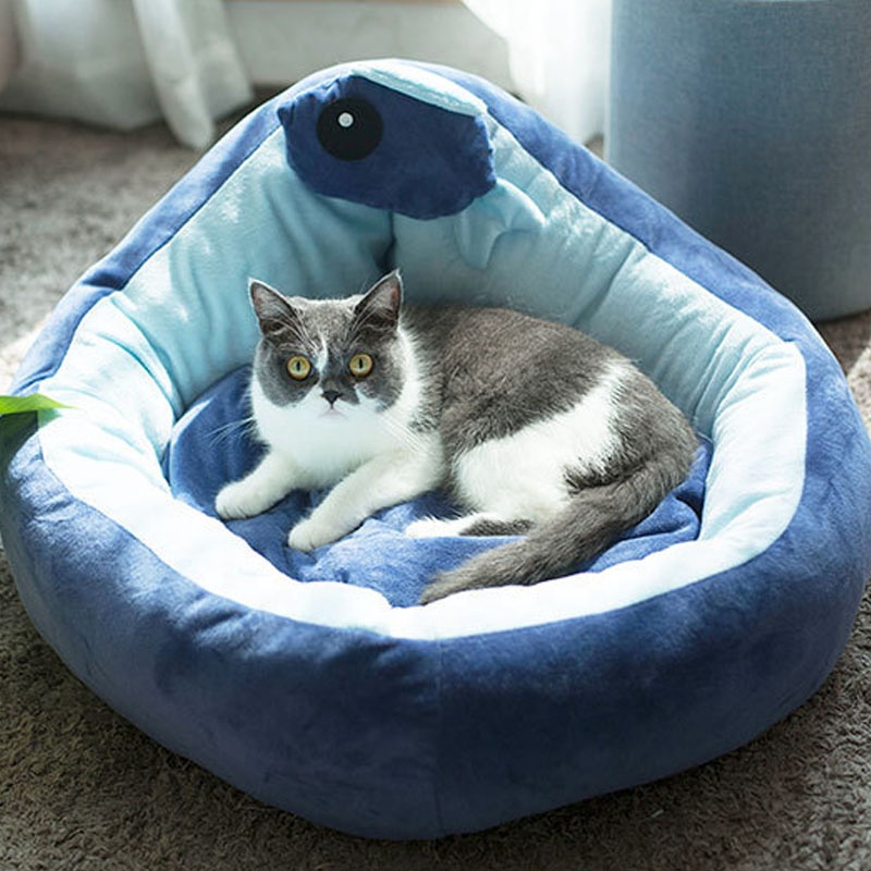 Cats House Pet Kitten Bed Cat Indoor Warm Frog Small Dog Sleep Mat Kennel Beds Cute Nest Soft Supplies