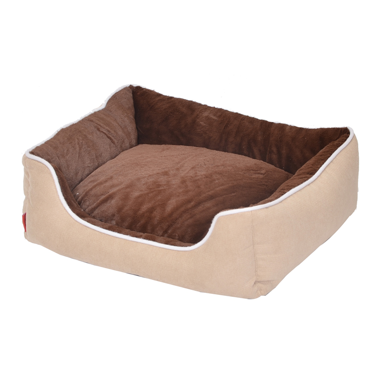 China Cute Plush Cat Dog Bed With Cushion Fluffy Pet Bed Sets