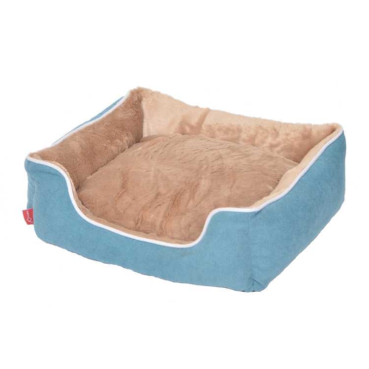 China Cute Plush Cat Dog Bed With Cushion Fluffy Pet Bed Sets