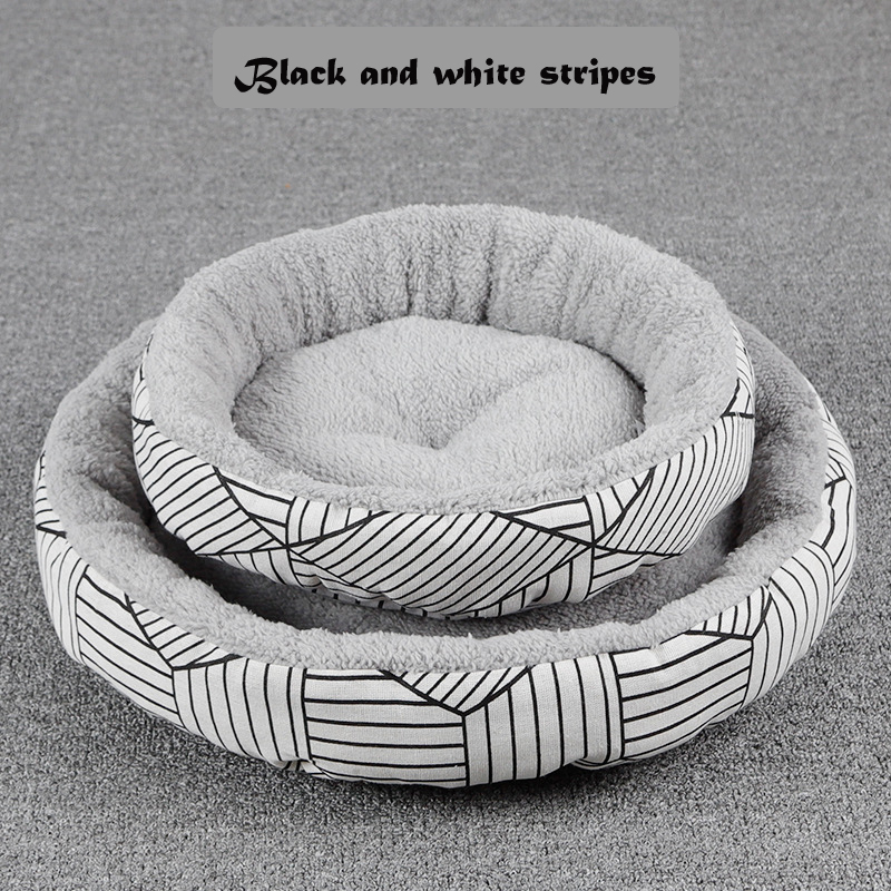 China Cute Round Canvas Pet Supplies Dog Bed