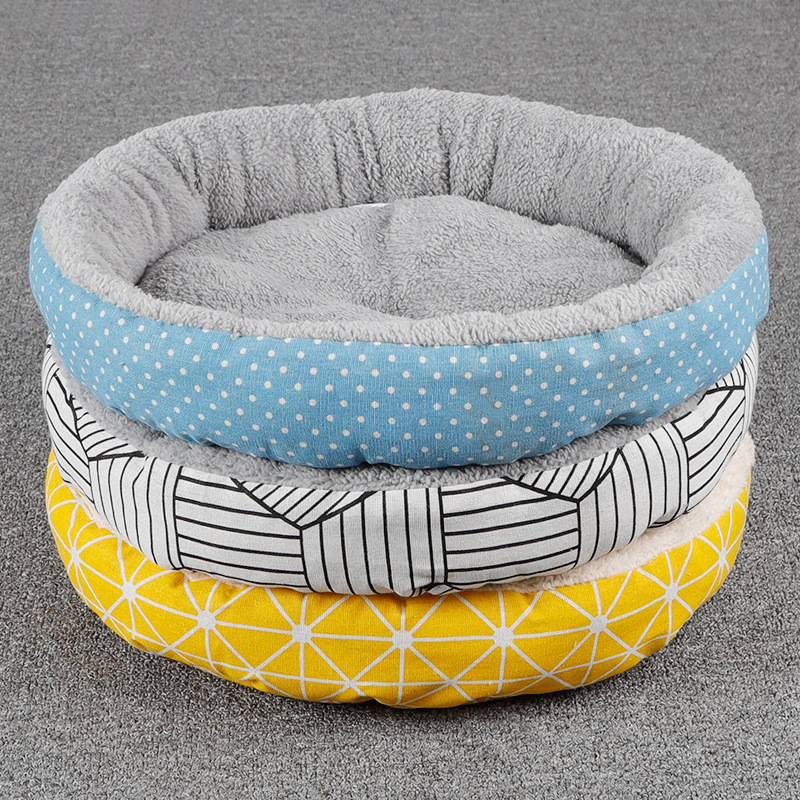 China Cute Round Canvas Pet Supplies Dog Bed