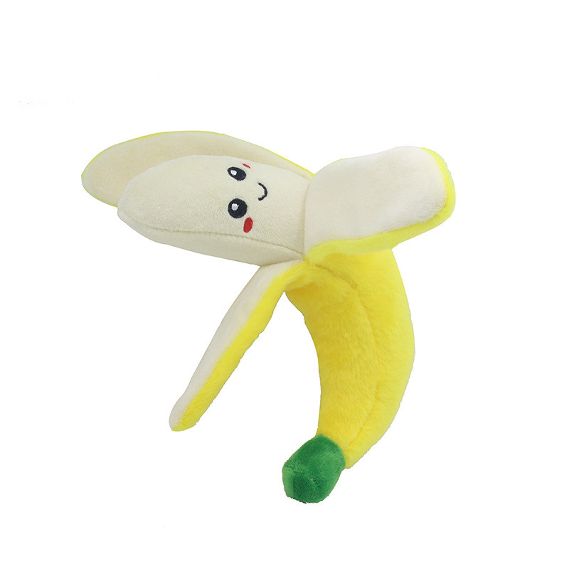 China Manufactory Banana Plush Pet Toy With Safe Antibite Material