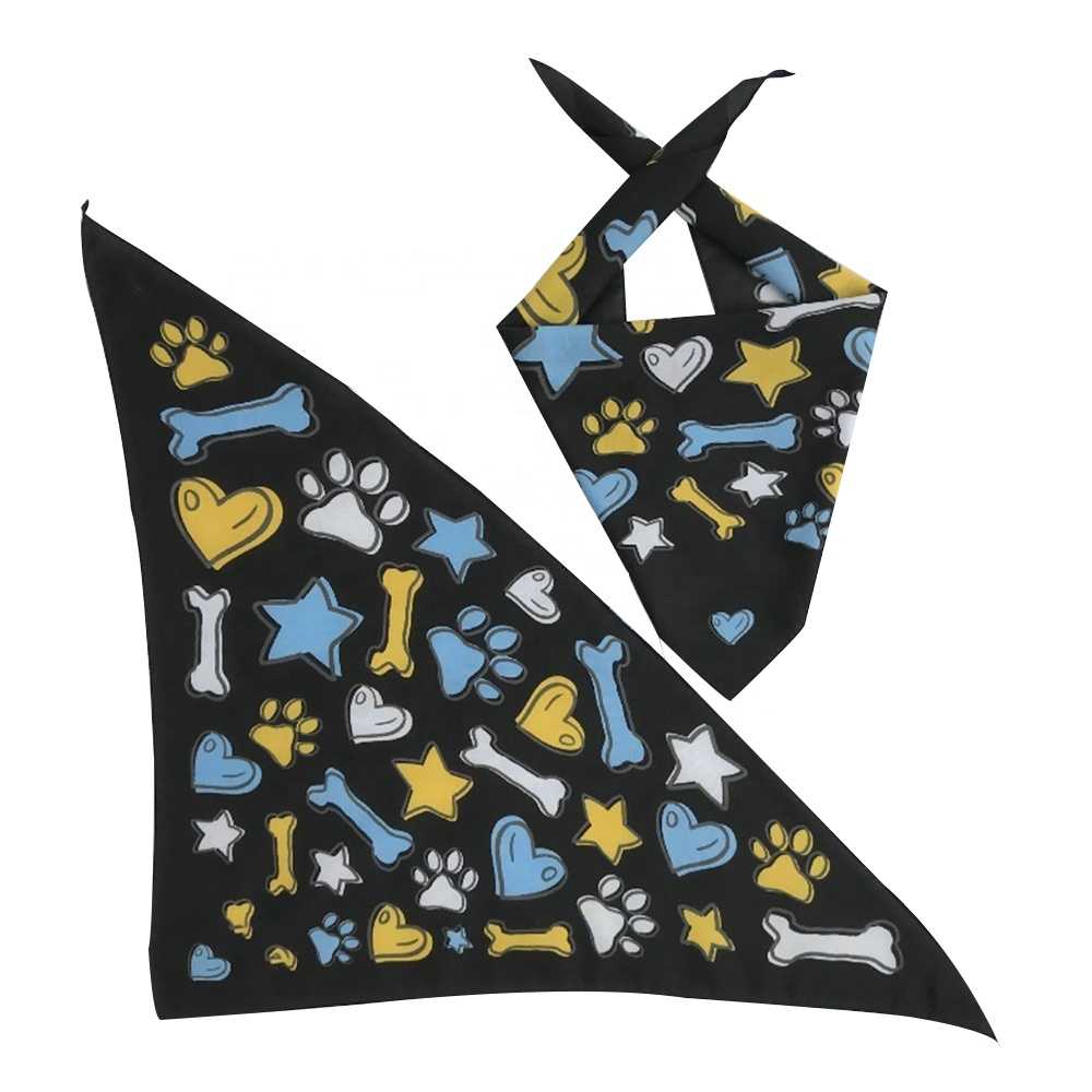 China Printed Custom Cotton Personalized Pet Triangle Dog Bandana Scarf