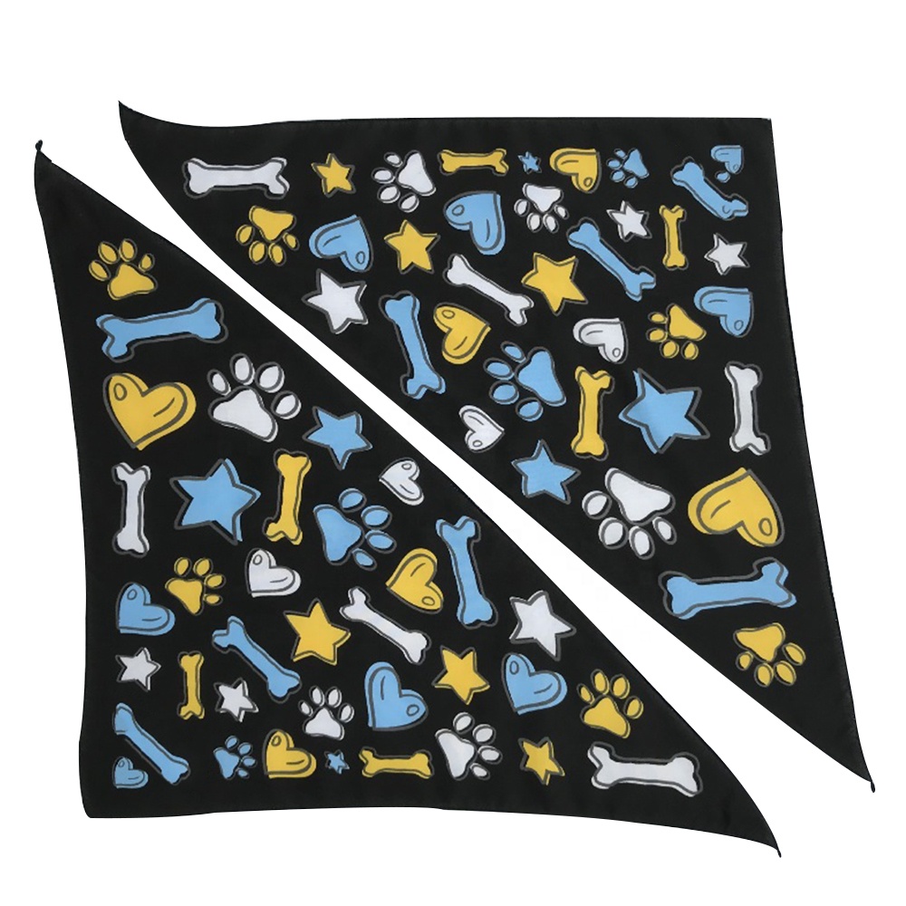 China Printed Custom Cotton Personalized Pet Triangle Dog Bandana Scarf