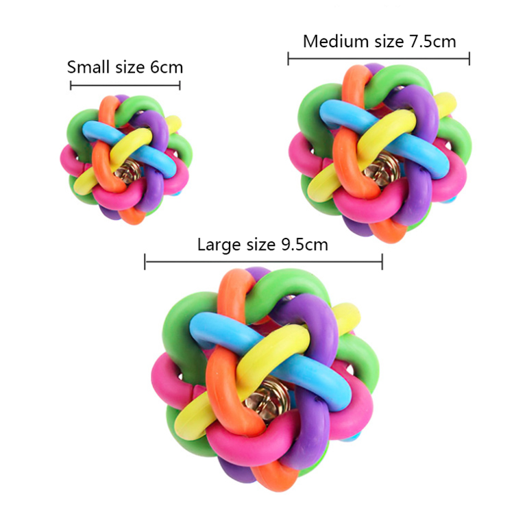 Chinese Products Pet Dogs Chew Training Rubber Rainbow Pet Toy Ball