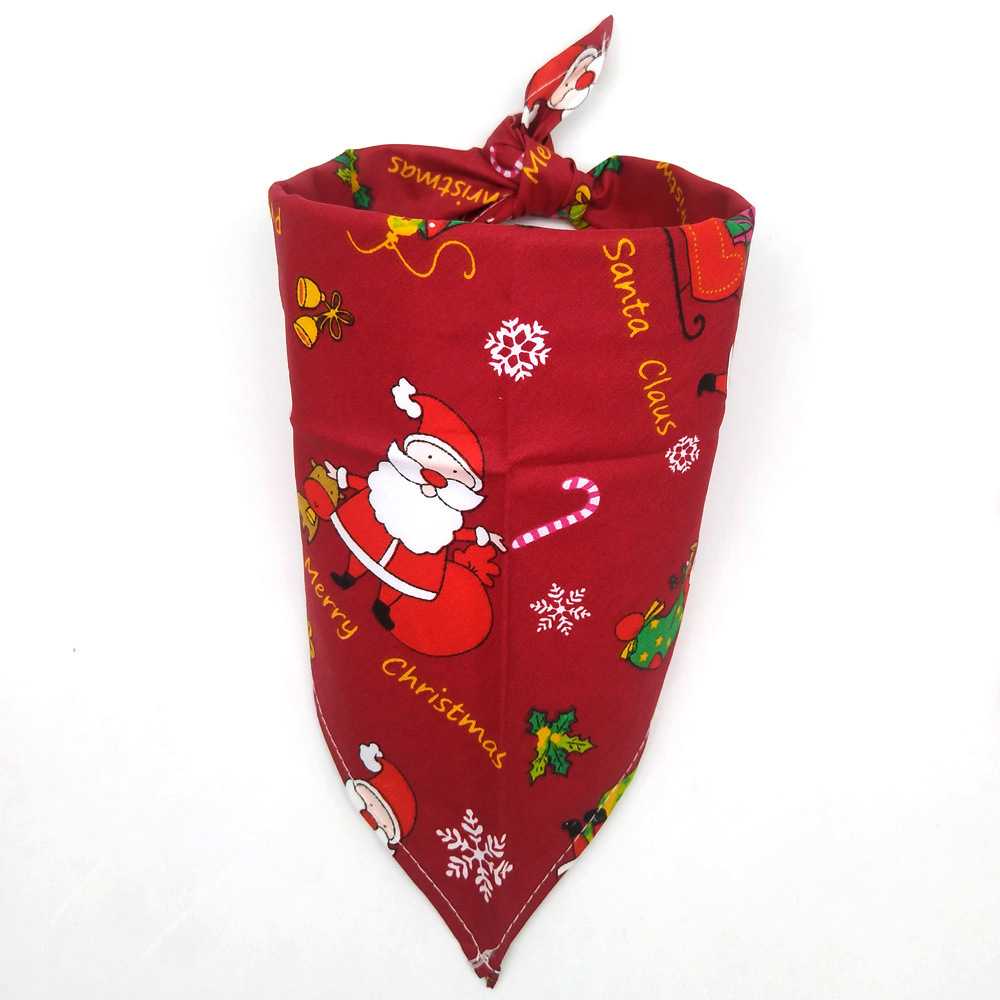 Christmas Dog Bandanas Pet Bandana Scarf Washable Dog Neckerchief