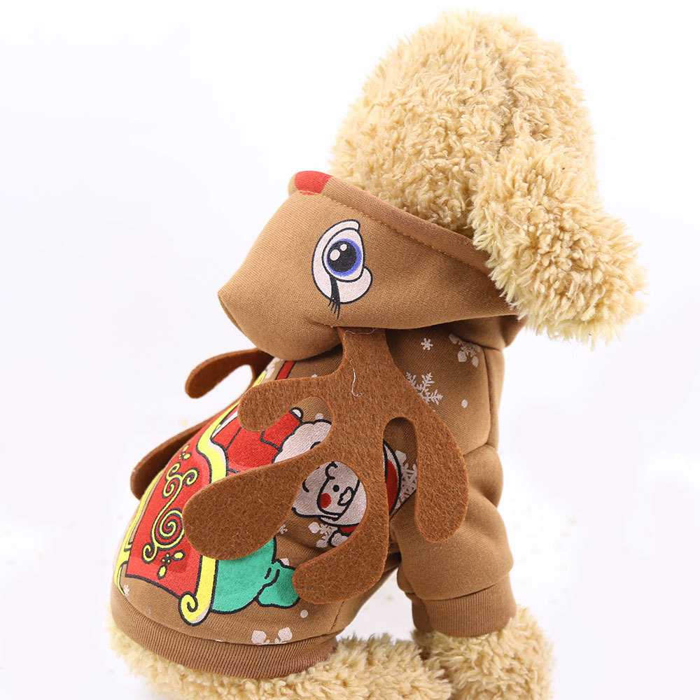 Christmas Elk Dog Festival Clothes Hoodie Teddy Cat Puppy Pet Winter Dog Clothes