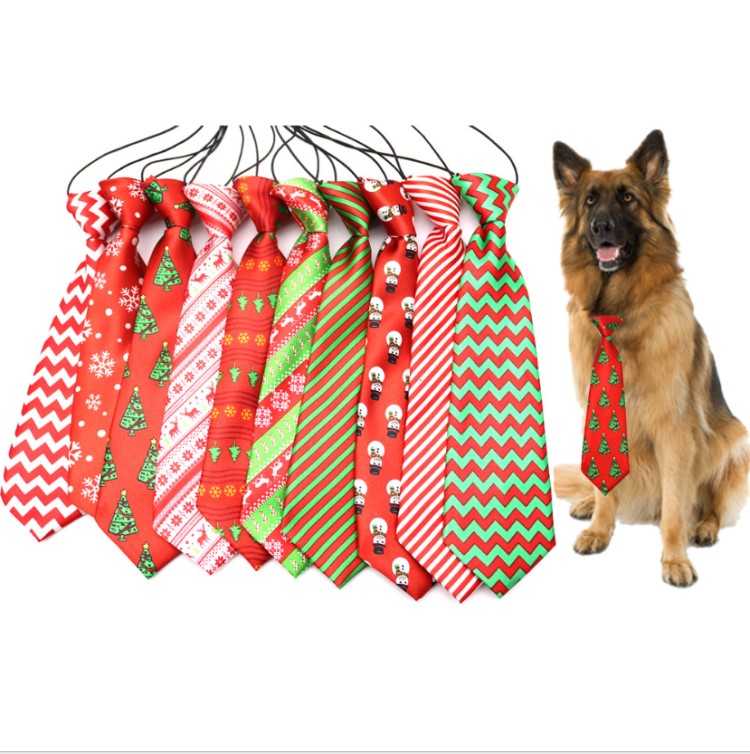 Christmas Pet Tie Necktie Bowknot Multistyle Dog Tie Large Dog Party Christmas