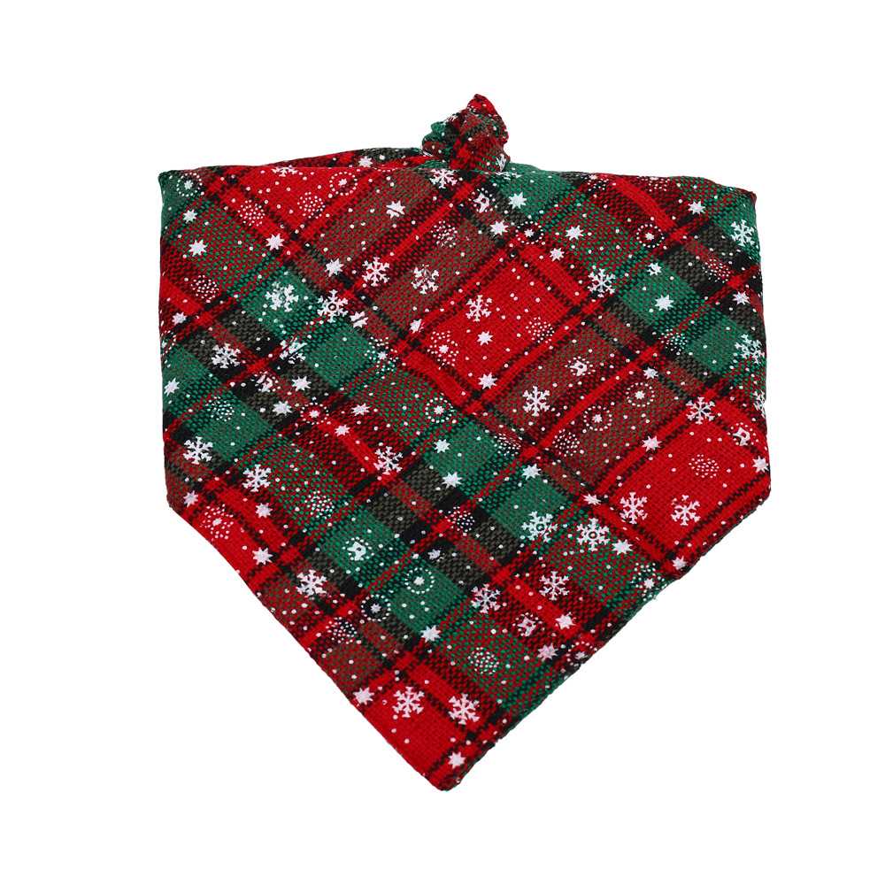 Christmas Pet Triangle Snowflake Pet Dog Saliva Towel Dog Scarf Christmas Scarf Dog Accesories Pets Accessories