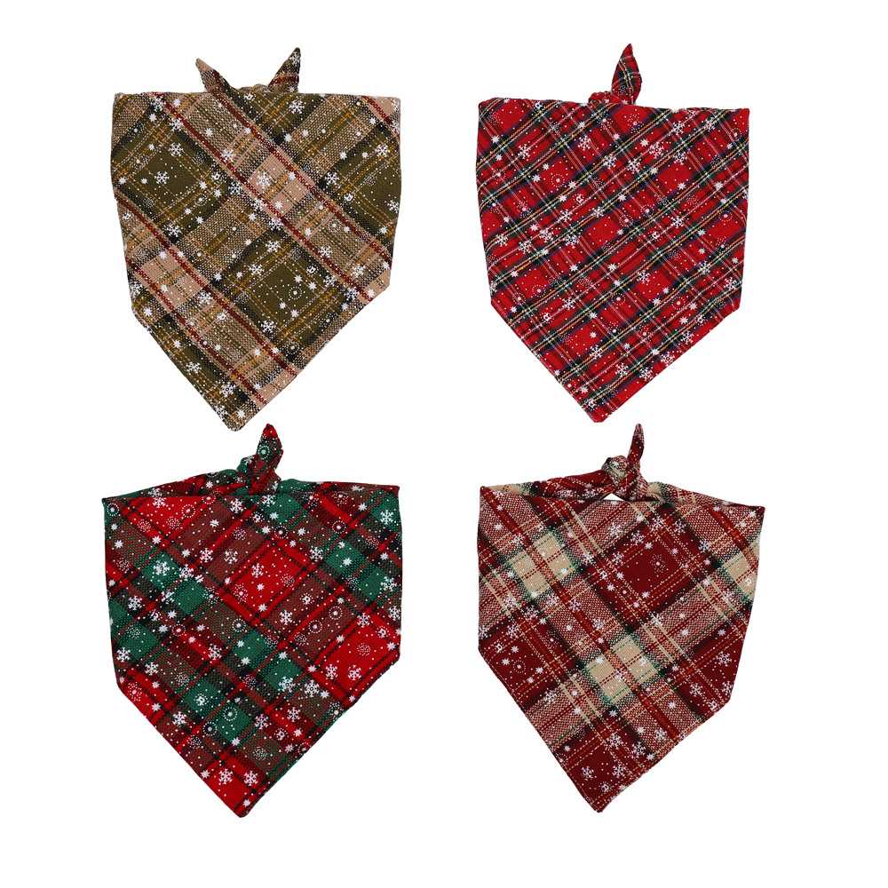 Christmas Pet Triangle Snowflake Pet Dog Saliva Towel Dog Scarf Christmas Scarf Dog Accesories Pets Accessories