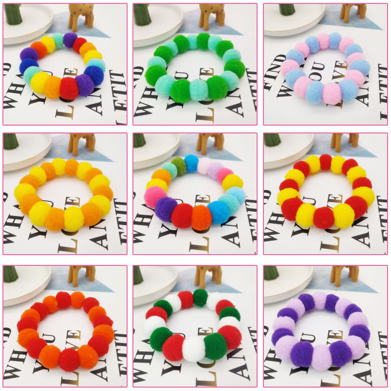 Color Elastic Bulb Different Cat Collar Cute With Small Bell Big Ball Shape Collar
