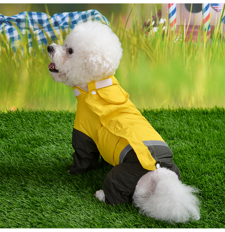 Color Matching Waterproof Raincoat Rainproof Pet Clothes Pet Dog Small Dog Bichon Pomeranian Teddy Apparel