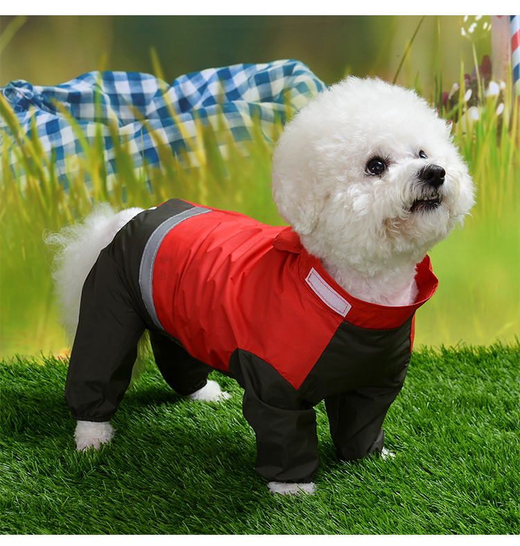 Color Matching Waterproof Raincoat Rainproof Pet Clothes Pet Dog Small Dog Bichon Pomeranian Teddy Apparel