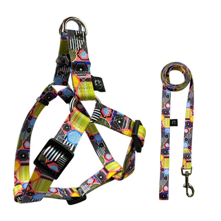 Comfort 2 In 1 Sublimation Dog Harness With Matching Dog Collar Leash Set