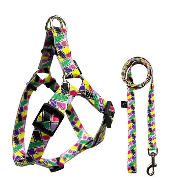 Comfort 2 In 1 Sublimation Dog Harness With Matching Dog Collar Leash Set