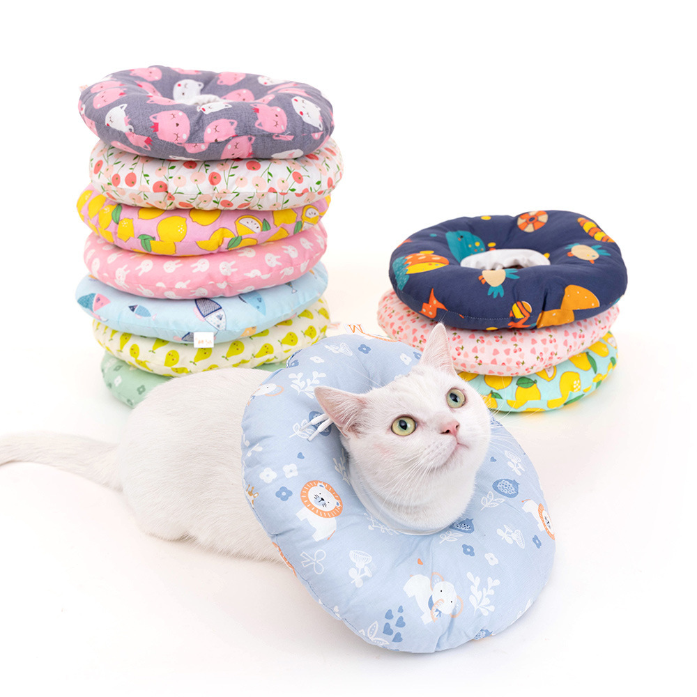 Comfortable Cotton Pet Cat Anti Licking Ring OEMODM Welcomed Cat Elizabethan Collar