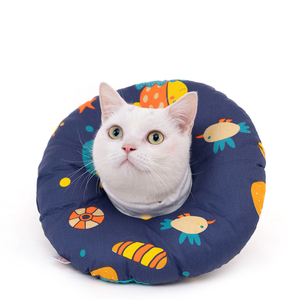 Comfortable Cotton Pet Cat Anti Licking Ring OEMODM Welcomed Cat Elizabethan Collar