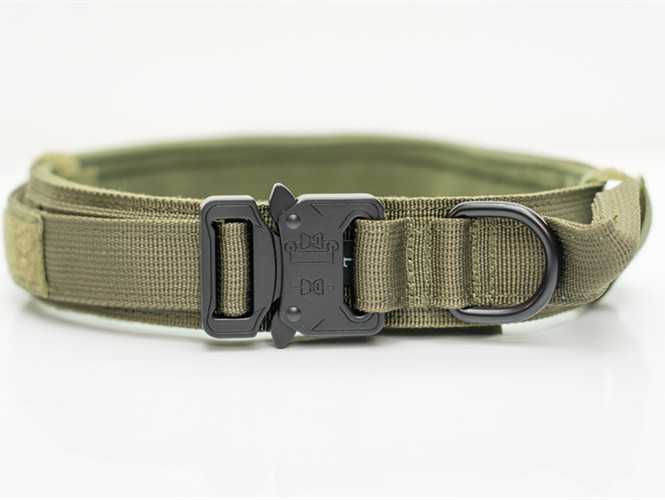 Control Handle Adjustable Medium Large Pet Collars Metal Buckle Nylon Army Military Tactical Dog Training Collar