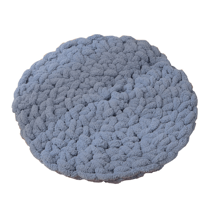 Crochet Rug Chunky Yarn Chenille Rug Dog Mat Pet Bed