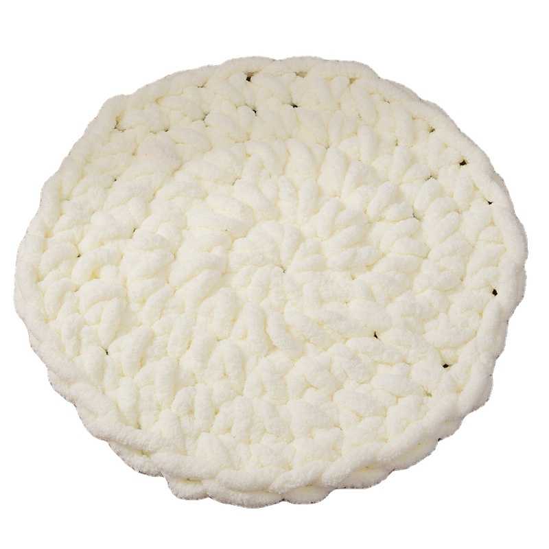 Crochet Rug Chunky Yarn Chenille Rug Dog Mat Pet Bed