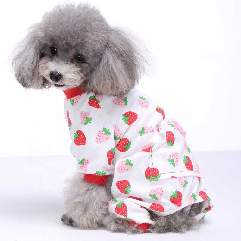 Crossborder Pet Clothing Manufacturers Dog Clothes Cotton Fourlegged Pajamas Knitted Pet Clothes Home Clothes