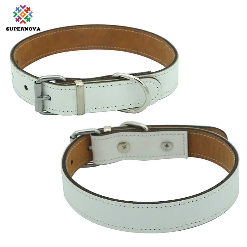 Custom Adjustable Pet Collar Heat Transfer Sublimation Logo Printed Dog Collar