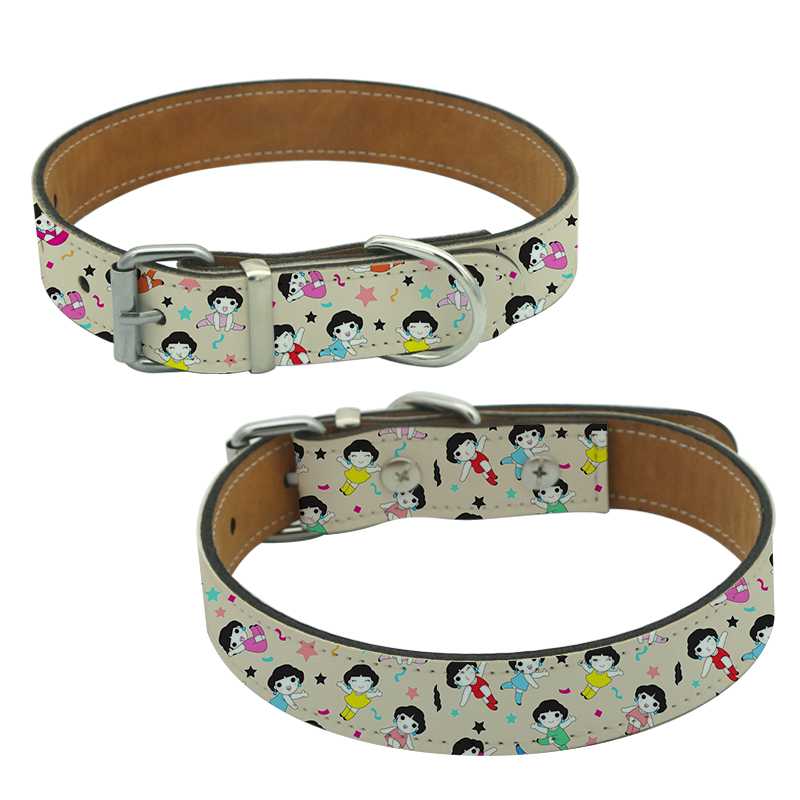 Custom Adjustable Pet Collar Heat Transfer Sublimation Logo Printed Dog Collar