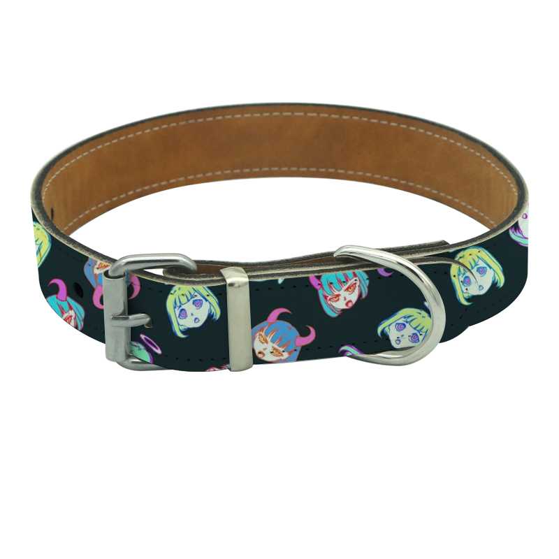 Custom Adjustable Pet Collar Heat Transfer Sublimation Logo Printed Dog Collar