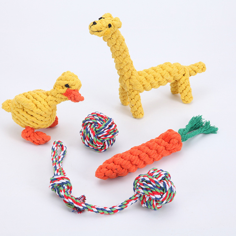Custom Animal Durable Cotton Rope Pet Toys Dog Chew Toys